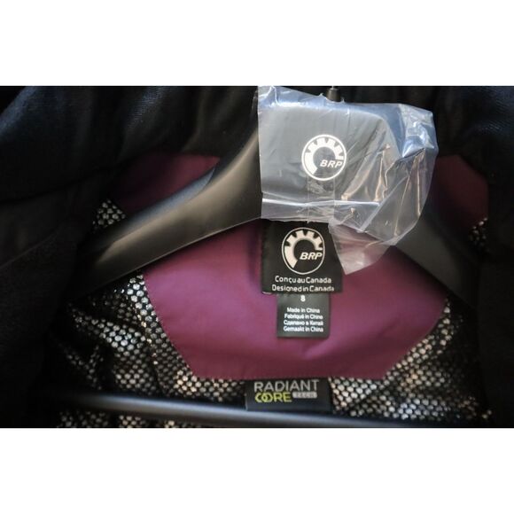 Ski-Doo Teens' Sz 8 Deep Purple Particle Waterproof Winter Snow Jacket - Picture 3 of 16